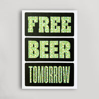 Free Beer Tomorrow Postcard