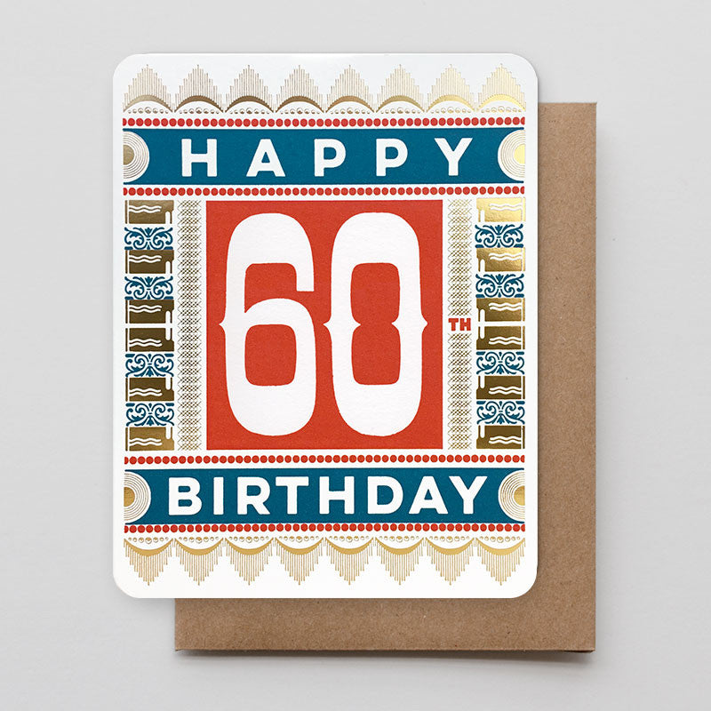 Happy 60th Gold Foil Letterpress Birthday Card – HAMMERPRESS happy-60th-gold-foil-letterpress-birthday-card-hammerpress