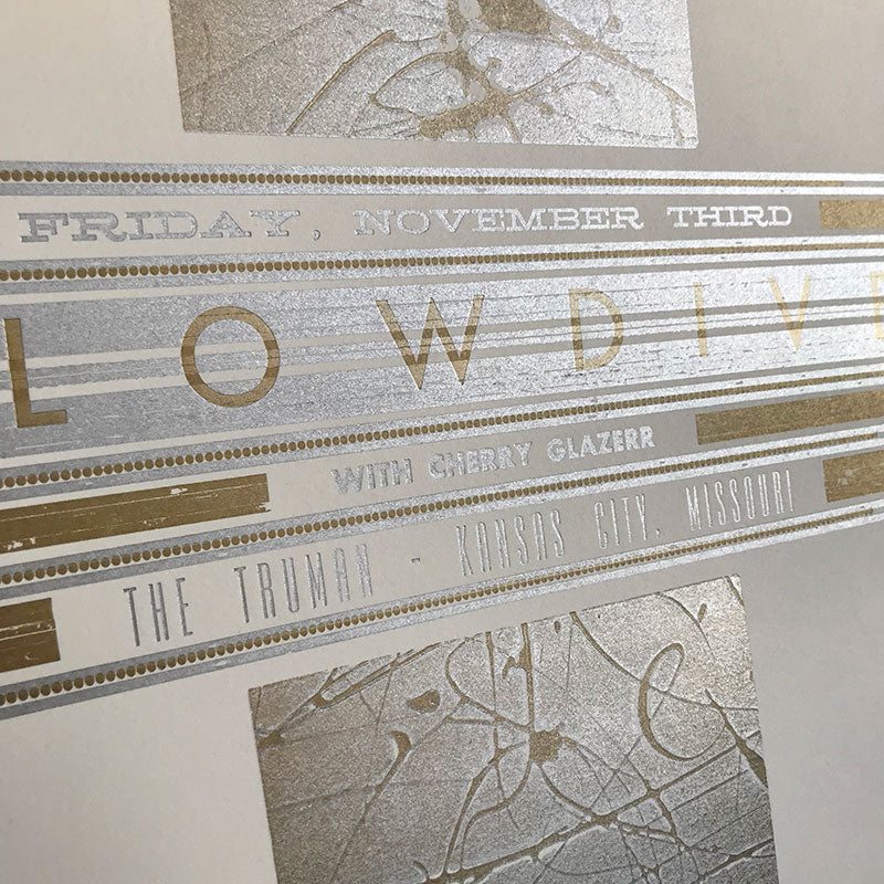 Slowdive Poster (Gold and Silver) – HAMMERPRESS