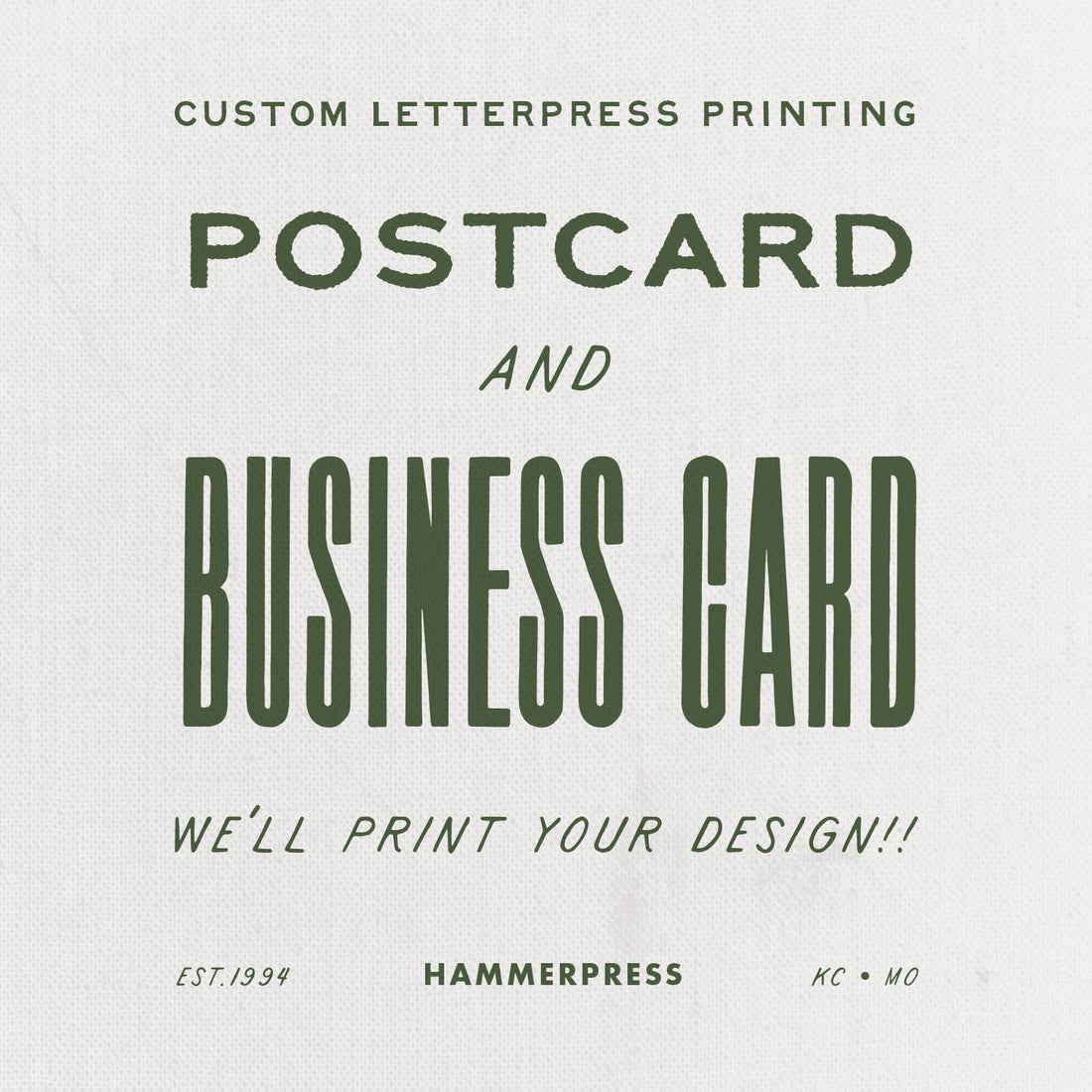 Custom Business card & Postcard Bundle Chipboard