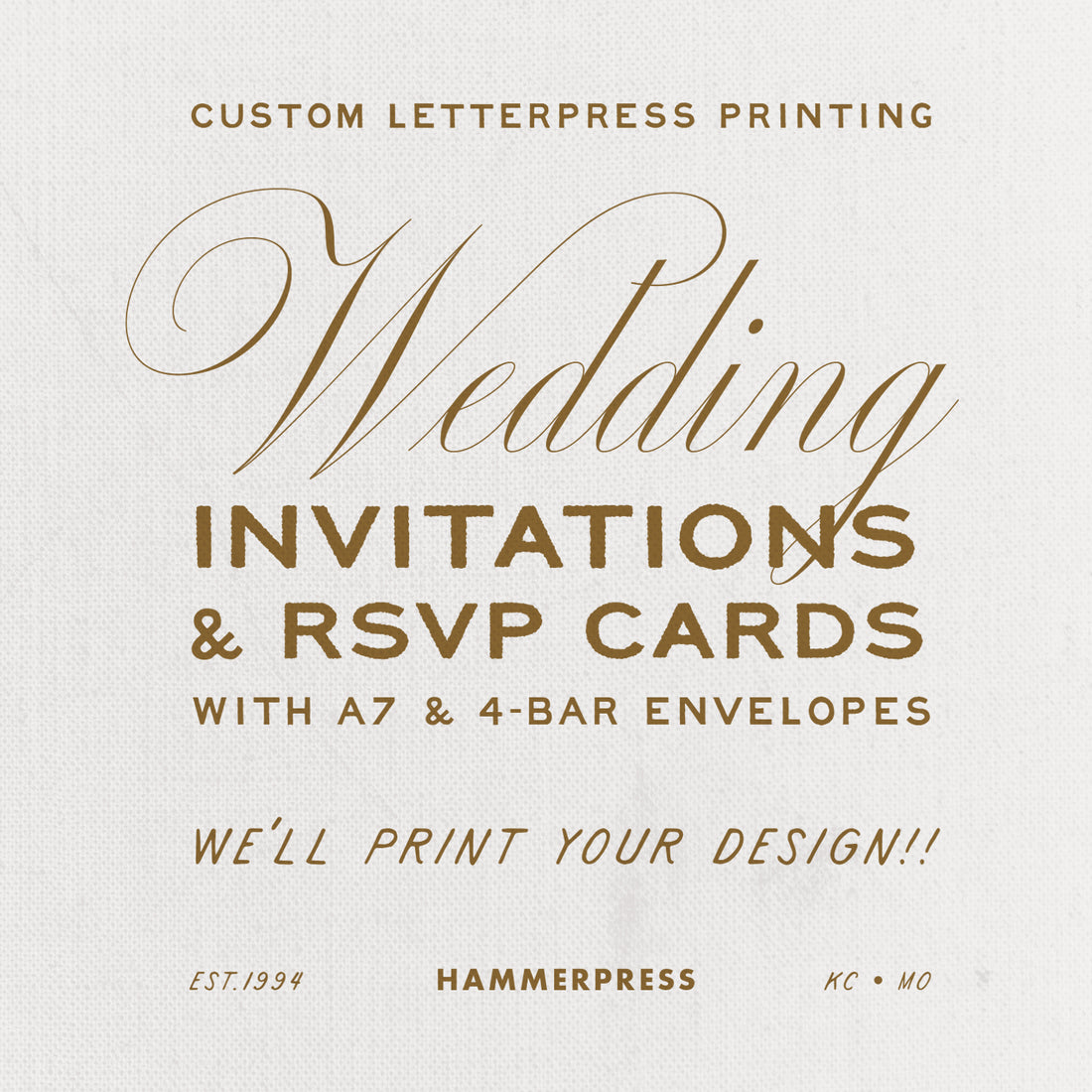 Custom Printing Letterpress Wedding Bundle