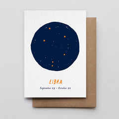 Libra Star Sign Card