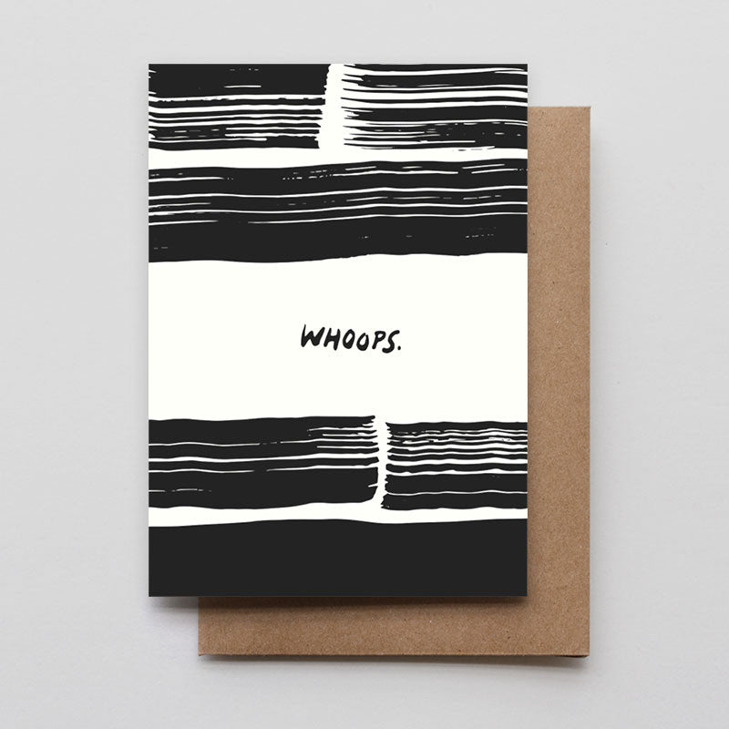 Whoops Card Visual Whoops Letterpress Greeting Card – HAMMERPRESS