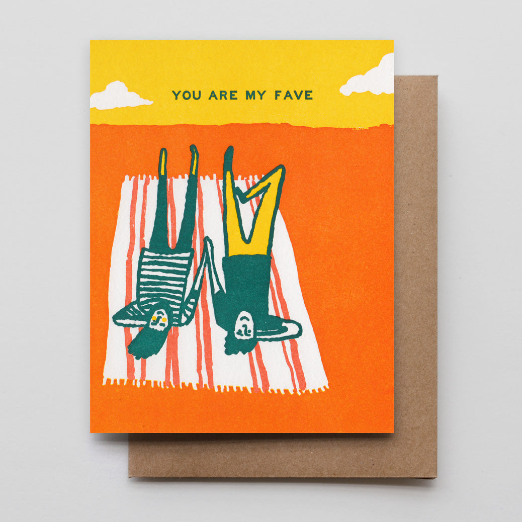 you are my fav letterpress card