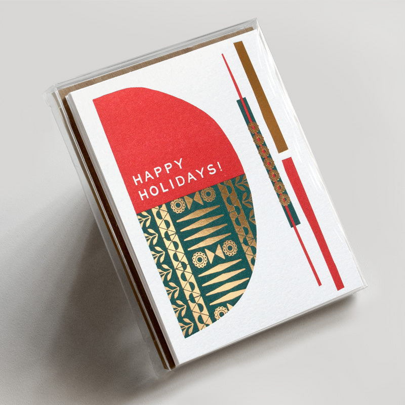 Happy Holidays Abstract Ornament Boxed Set