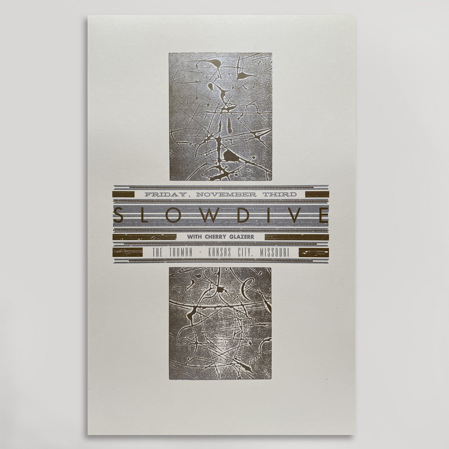 Slowdive Poster (Gold and Silver)
