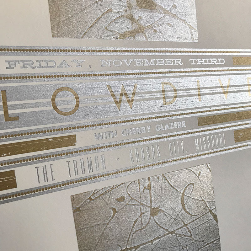 Slowdive Poster (Gold and Silver)