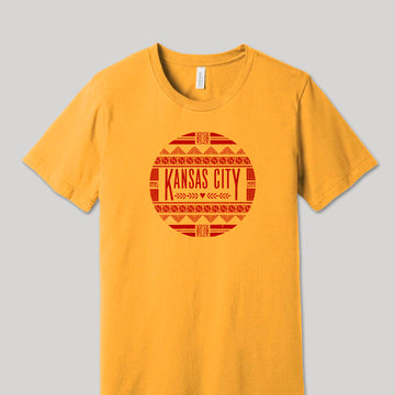 Unisex Short Sleeve Kansas City Shirt - Gold/Red