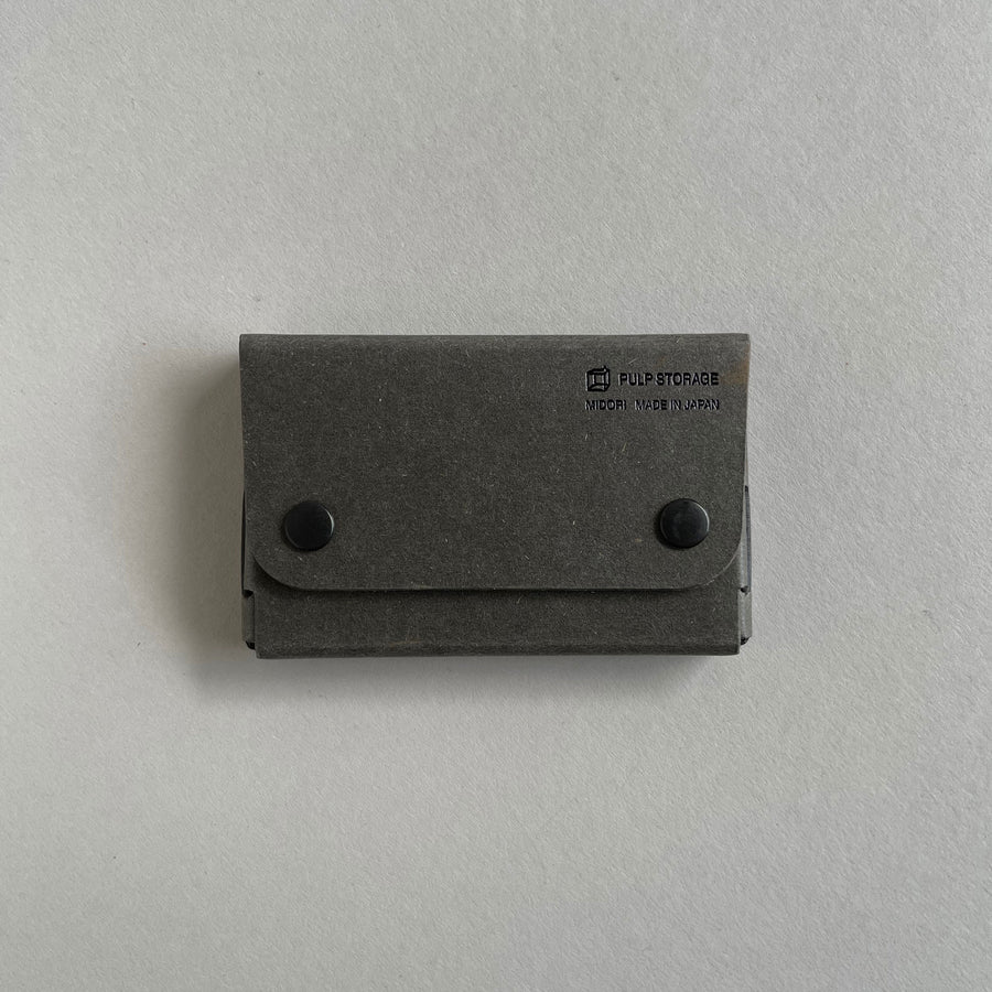 Midori Pulp Storage Card Case - Charcoal