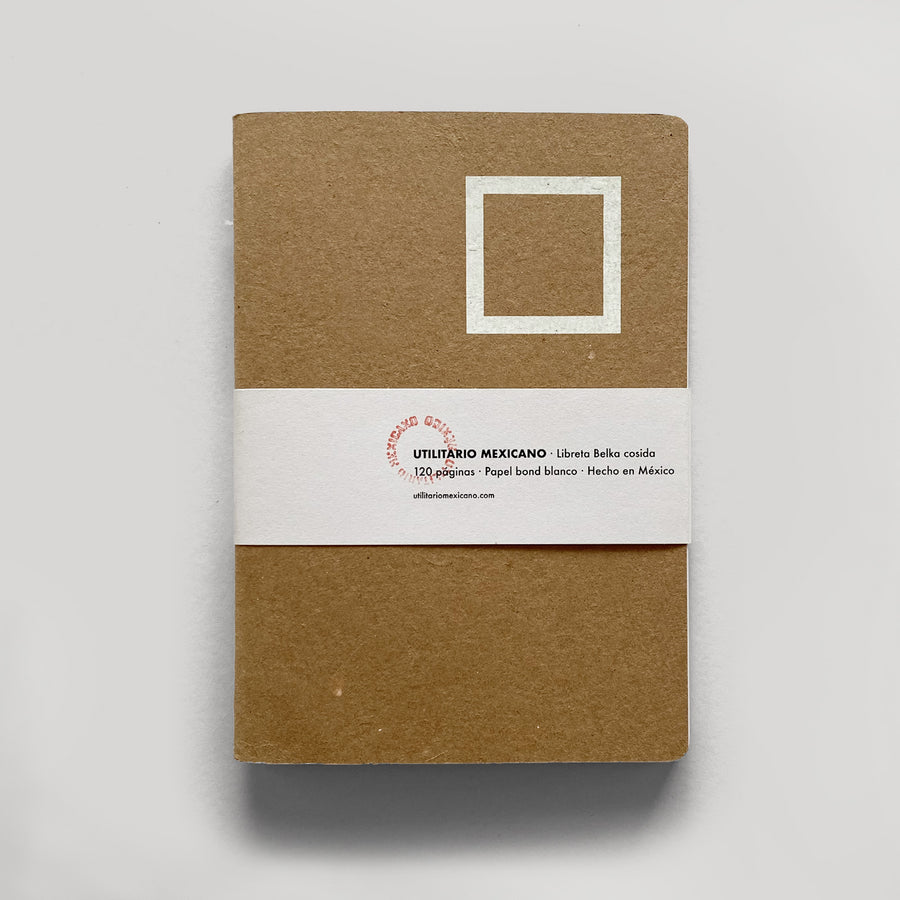 Utilitario Mexicano A5 Stitched Notebook - White / Blank